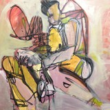 Akt_01, akryl na płótnie 80x80cm, 2020