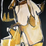 Akt_5, akryl na płótnie, 70x100 cm, 2020 