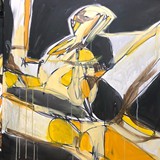 Akt_6, akryl na płótnie, 80x80 cm, 2021