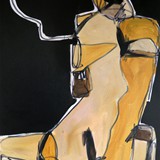 Akt_7, akryl na płótnie, 70x100cm, 2021