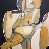 Akt_8, akryl na płótnie, 70x100cm, 2021