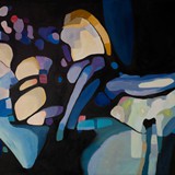 Akt na szezlongu, olej na płótnie, 2017