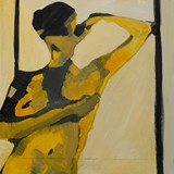 Akt w oknie 1, olej na płótnie 50x70cm, 2011