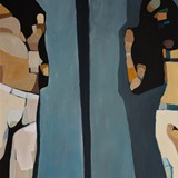 Akt z lustrem, akryl na płótnie 70x100cm, 2016