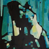 Akt z zieleniach, olej na płótnie 80x100cm, 2015