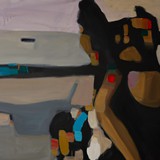 Dziewczyna przed lustrem 100x80cm, akryl na płótnie, 2017