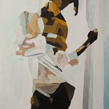 Dziewczyna w białej koszuli (akryl na płótnie 70x90) 2013