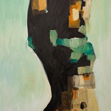 Dziewczyna w zielonym stroju, akryl na płótnie, 2015