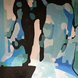 Kobieta przed lustrem 1, olej na płótnie 80x100cm, 2013