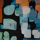 Kobieta przed lustrem 3, olej na płótnie 70x100cm, 2014