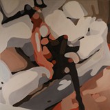 Na sofie, akryl na płótnie, 2012