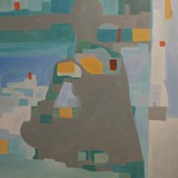 Zamyślona, akryl na płótnie 70x100cm, 2013