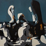 Pelikany 2, akryl na płótnie, 70x70cm, 2012