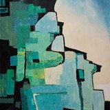 Pocztówka z Majorki, olej na płótnie, 80x100cm, 2017