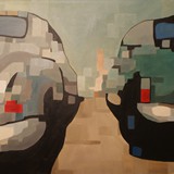 Auta, olej na płótnie 120x80cm, 2013
