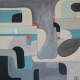 Auta2018-1, akryl na płótnie 80x80cm, 2018