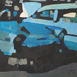 Auta niebieskie 1, akryl na płótnie, 2015