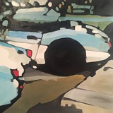 Kabriolet, olej na płótnie, 2015