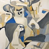 Byki 1, olej na płótnie 70x100cm, 2022