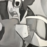 Byki 2, olej na płótnie 70x100cm, 2022