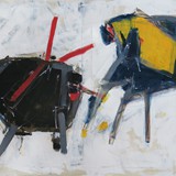 Corrida _6, akryl na płótnie, 100x70cm, 2021