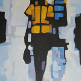 Fashion 10, olej na płótnie, 80x120cm, 2015