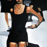 Fashion 13, olej na płótnie, 70x100cm, 2022
