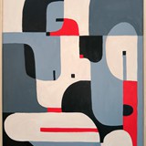 Akt geometryczny 3, akryl na płótnie, 2019