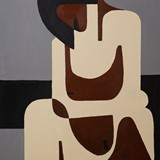 Akt geometryczny 6, akryl na płótnie 70x100cm, 2019