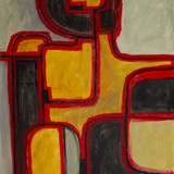 Akt geometryczny 9 , akryl na płótnie 70x100cm, 2019