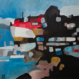 Barka 1, akryl na płótnie 90x90cm, 2015