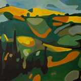 krajobraz nizinny, akryl na płótnie 92x73cm, 2015