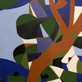 Krajobraz nr 11, akryl na płótnie, 60x60cm, 2023