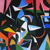 Krajobraz nr 17, akryl na płótnie, 90x90cm, 2023