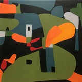 Krajobraz nr 22, akryl na płótnie, 60x60cm, 2023