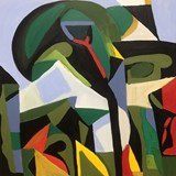 Krajobraz nr 23, akryl na płótnie, 60x60cm, 2023