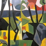 Krajobraz nr 3, olej na płótnie,  60x60cm, 2023