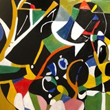 Krajobraz nr 34, olej na płótnie, 60x60cm, 2024