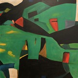 Krajobraz nr 7, akryl na płótnie, 80x80cm, 2023 