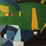 Krajobraz nr 8, akryl na płótnie, 60x60cm, 2023