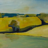 Krajobraz polny, olej na płótnie 75x53cm, 2011