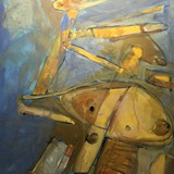 Wieża wietrnicza, akryl na płótnie, 2020