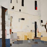 Zagubiony w starym mieście, olej na płótnie 100x80cm, 2014