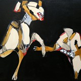 short fight, acrylic on canvas, 100x70 cm, 2020