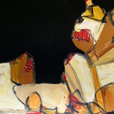 short fight number 5, acrylic on canvas, 100x70 cm, 2020