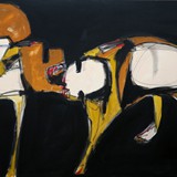 short fight number 9, acrylic on canvas, 100x80 cm, 2020