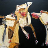 short fight number lost, acrylic on canvas, 100x70 cm, 2020