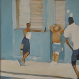 Spotkanie, olej na płótnie 60x60cm, 2013