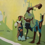 Trójka, olej na płótnie 70x69,5cm, 2015