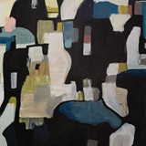 Spacer w deszczu 2, akryl na płótnie, 80x120cm, 2015